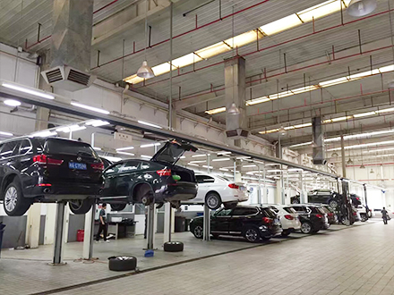 汽車(chē)4S店（汽修廠）扇機(jī)組合通風(fēng)降溫解決方案